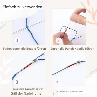 Punch Needle Embroidery Kit Interchangeable Metal Color Coded Set - Image 4