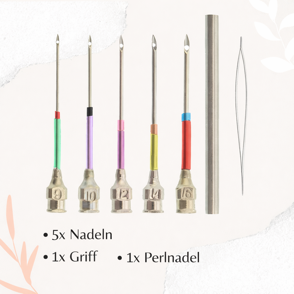 Punch Needle Embroidery Kit Interchangeable Metal Color Coded Set - Image 5