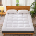 Quilted Mattress Topper with Plush Fiber Filling for Twin Queen and King Foam - Image 1