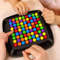 Rainbow Ball Board Game with 80 Colorful Marbles and Elimination Strategy for Family Play - Image 1