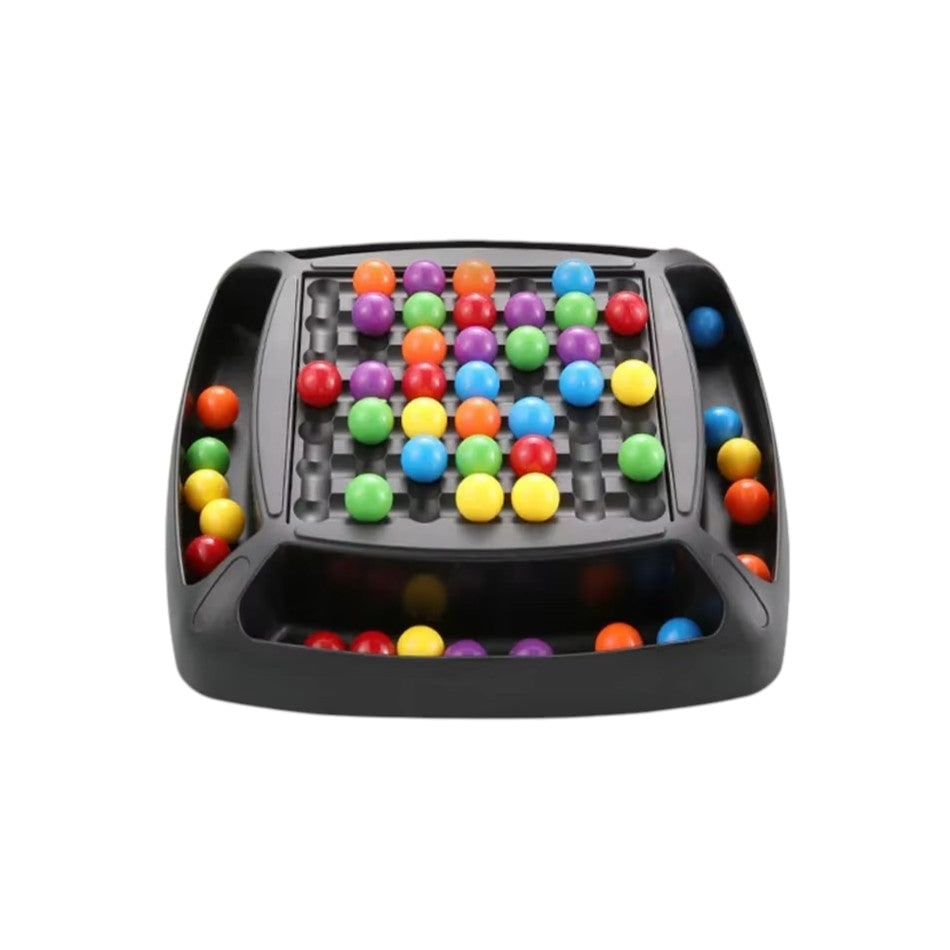 Rainbow Ball Board Game with 80 Colorful Marbles and Elimination Strategy for Family Play - Image 8