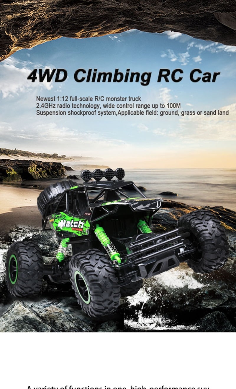 Rc Rock Crawler Remote Control 4wd Off-Road Toy Truck with Shock Suspension - Image 4