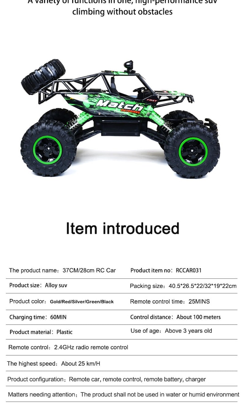 Rc Rock Crawler Remote Control 4wd Off-Road Toy Truck with Shock Suspension - Image 5