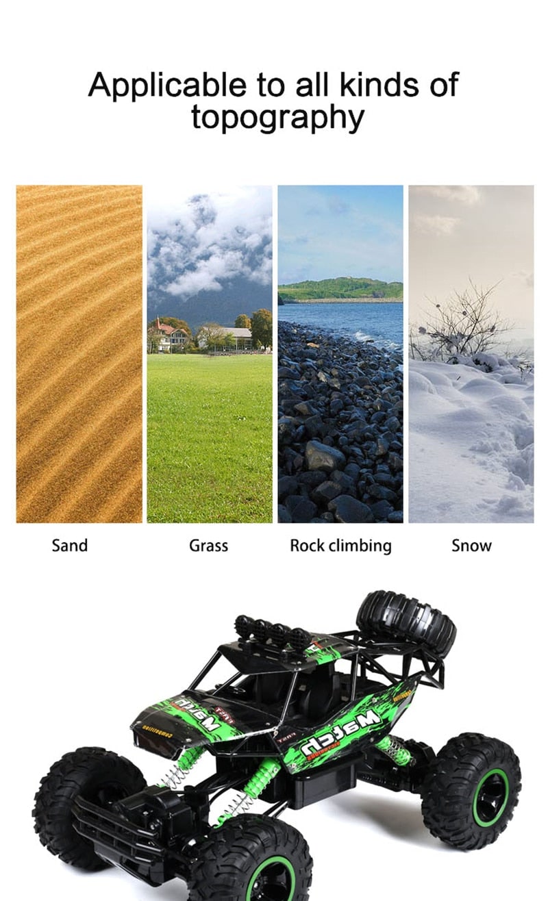 Rc Rock Crawler Remote Control 4wd Off-Road Toy Truck with Shock Suspension - Image 6
