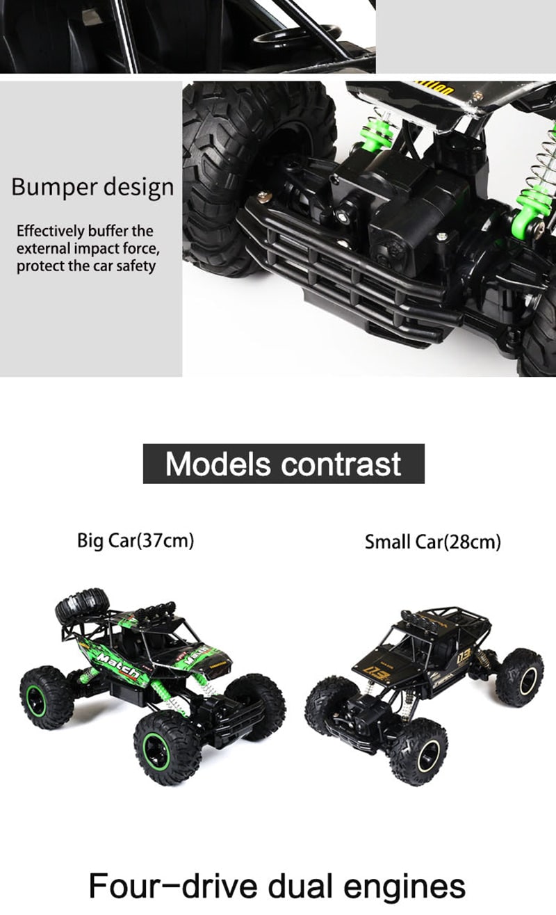 Rc Rock Crawler Remote Control 4wd Off-Road Toy Truck with Shock Suspension - Image 9