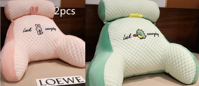 Reading Pillow for Bed with Back Support Ergonomic Wedge Backrest Armrests and Detachable Neck Roll - Image 13