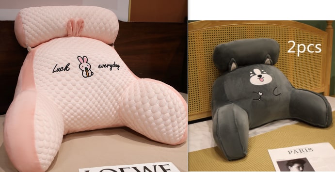 Reading Pillow for Bed with Back Support Ergonomic Wedge Backrest Armrests and Detachable Neck Roll - Image 14
