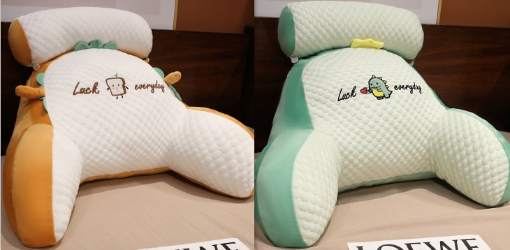 Reading Pillow for Bed with Back Support Ergonomic Wedge Backrest Armrests and Detachable Neck Roll - Image 15