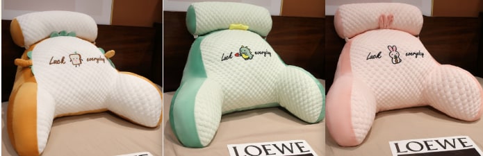 Reading Pillow for Bed with Back Support Ergonomic Wedge Backrest Armrests and Detachable Neck Roll - Image 17