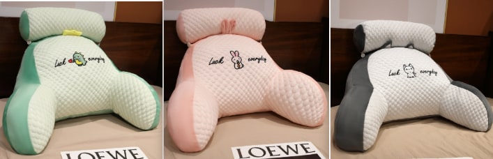 Reading Pillow for Bed with Back Support Ergonomic Wedge Backrest Armrests and Detachable Neck Roll - Image 22