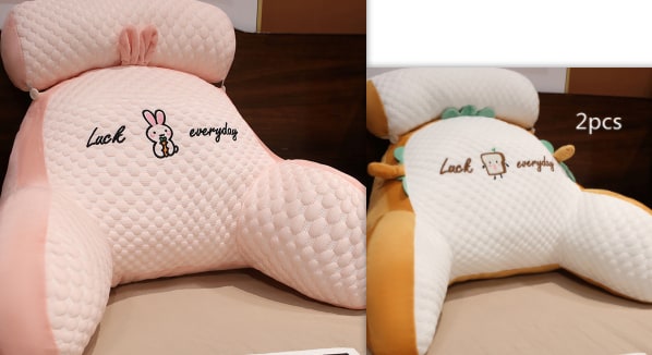 Reading Pillow for Bed with Back Support Ergonomic Wedge Backrest Armrests and Detachable Neck Roll - Image 27