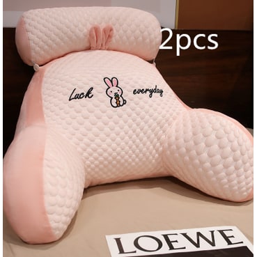 Reading Pillow for Bed with Back Support Ergonomic Wedge Backrest Armrests and Detachable Neck Roll - Image 7