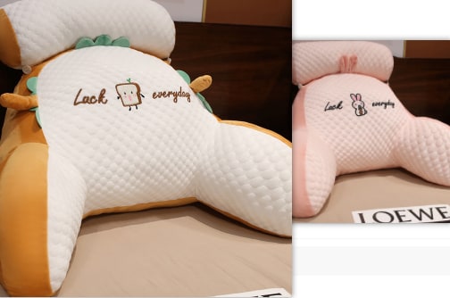 Reading Pillow for Bed with Back Support Ergonomic Wedge Backrest Armrests and Detachable Neck Roll - Image 8
