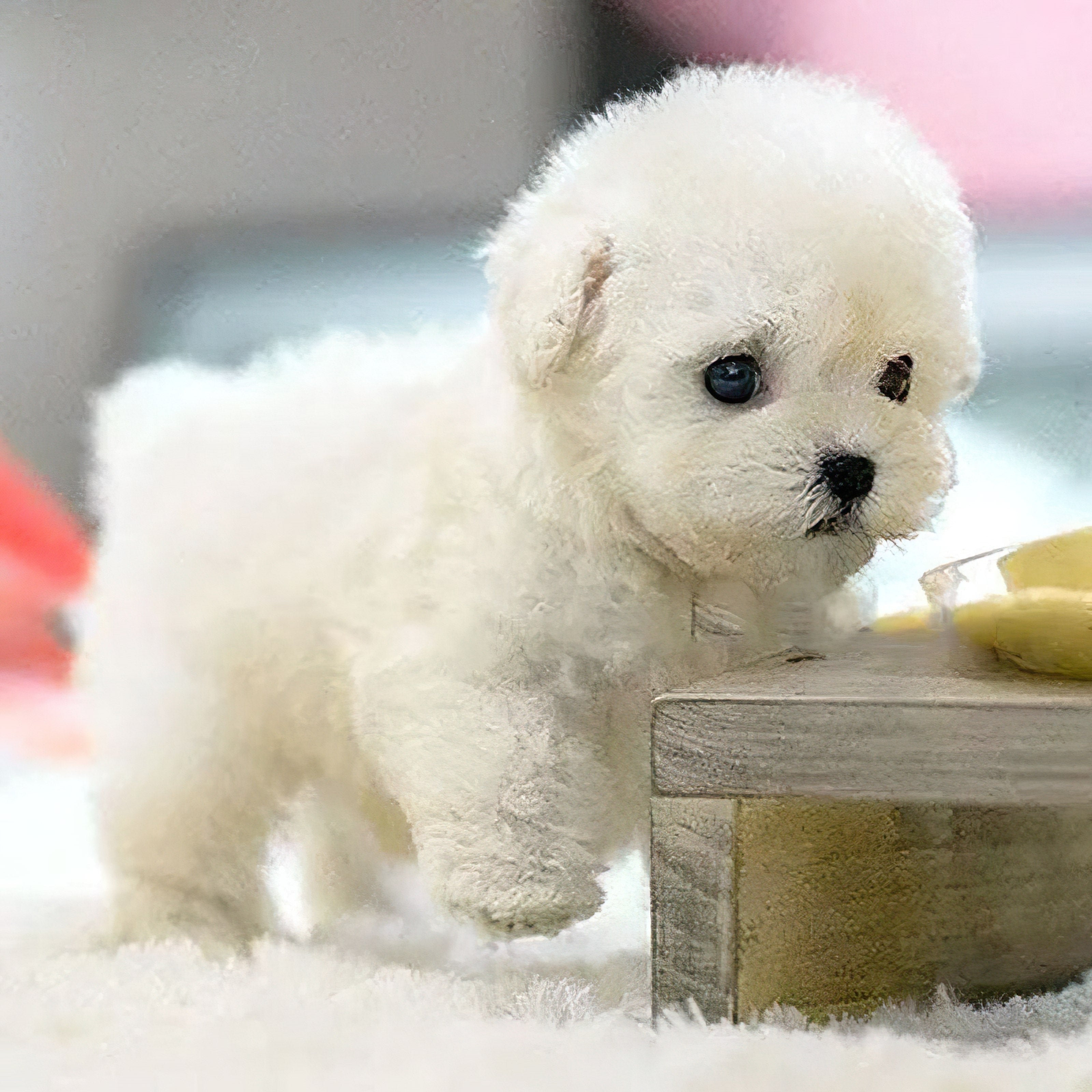 Realistic Plush Puppy Dog Toy with Soft Fluffy Fur and Textured Paw Pads Puzzle - Image 2