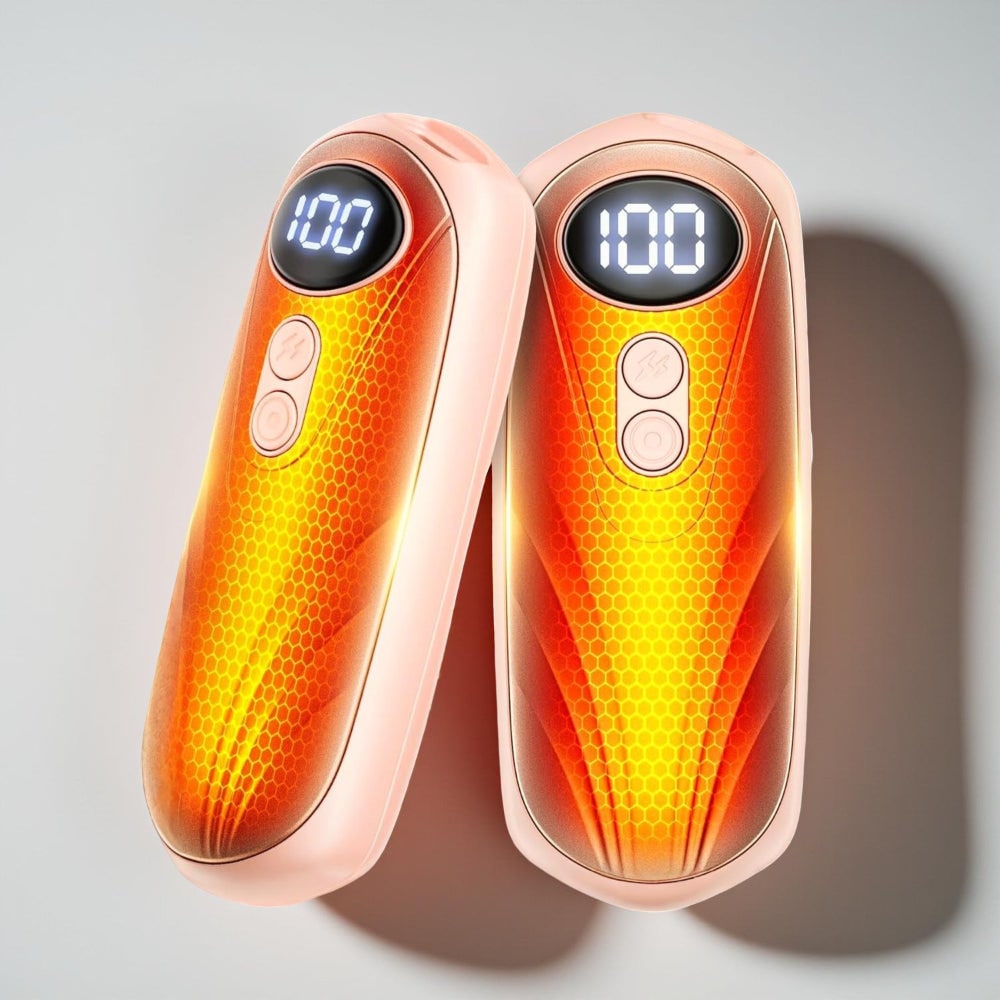 Rechargeable Electric Reusable Hand Warmers Set with LED Display and Five Heat Settings - Image 21