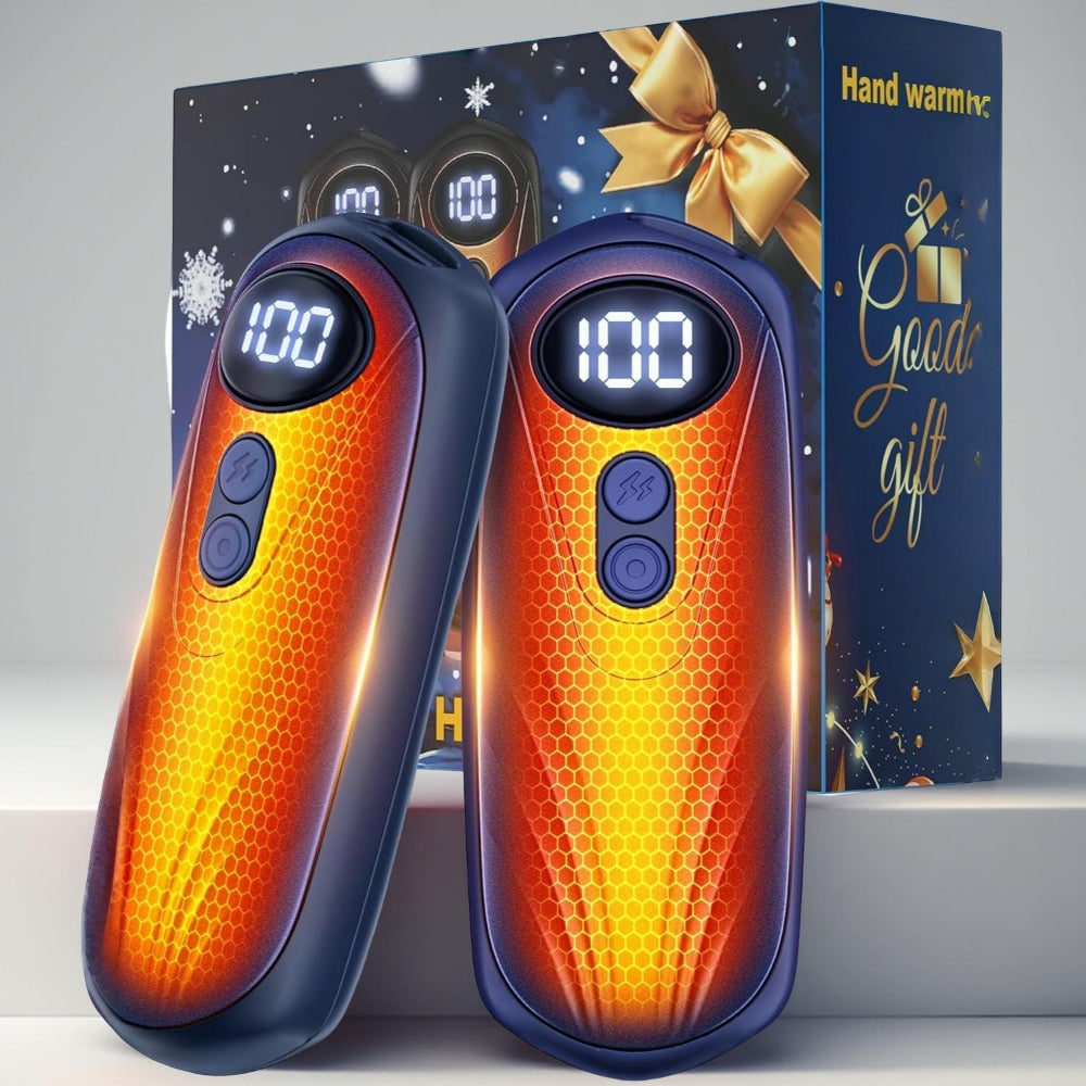 Rechargeable Electric Reusable Hand Warmers Set with LED Display and Five Heat Settings - Image 26
