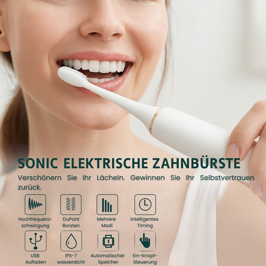 Rechargeable Electric Toothbrush Ultrasonic Wireless Charging Waterproof LED - Image 4