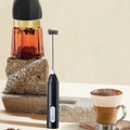 Rechargeable Handheld Milk Frother with Double Whisk and Three Speed Settings - Image 1