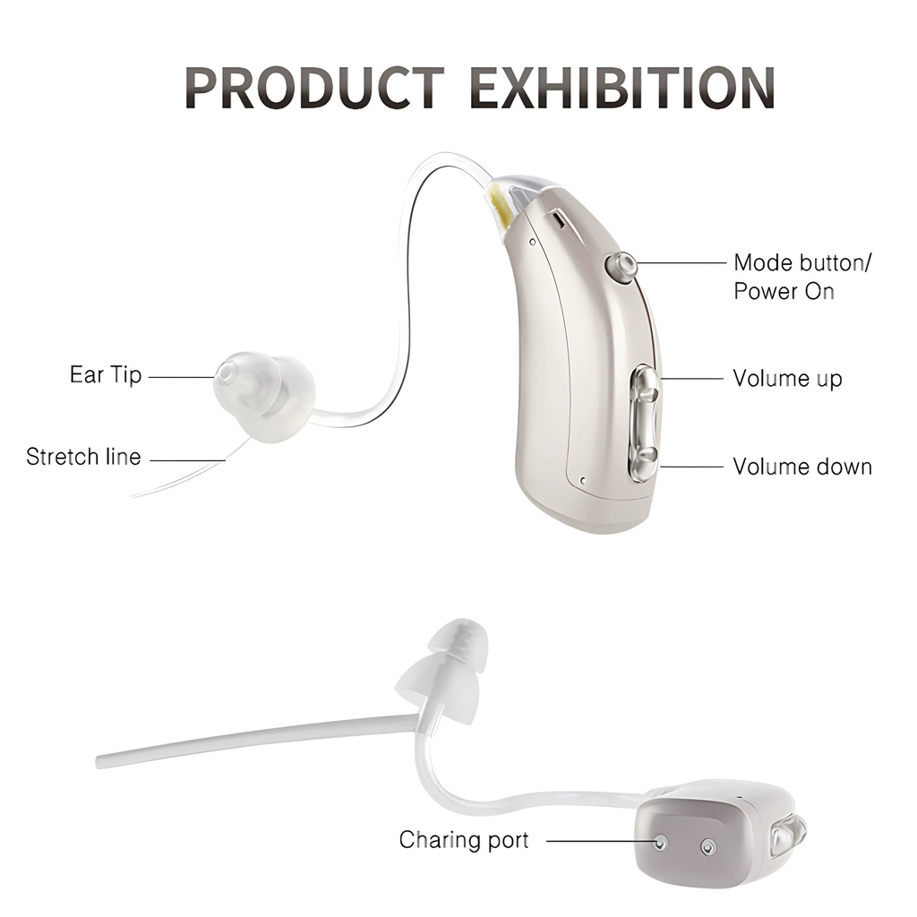 Rechargeable Hearing Aids with Bluetooth Noise Reduction and Charging Case - Image 12