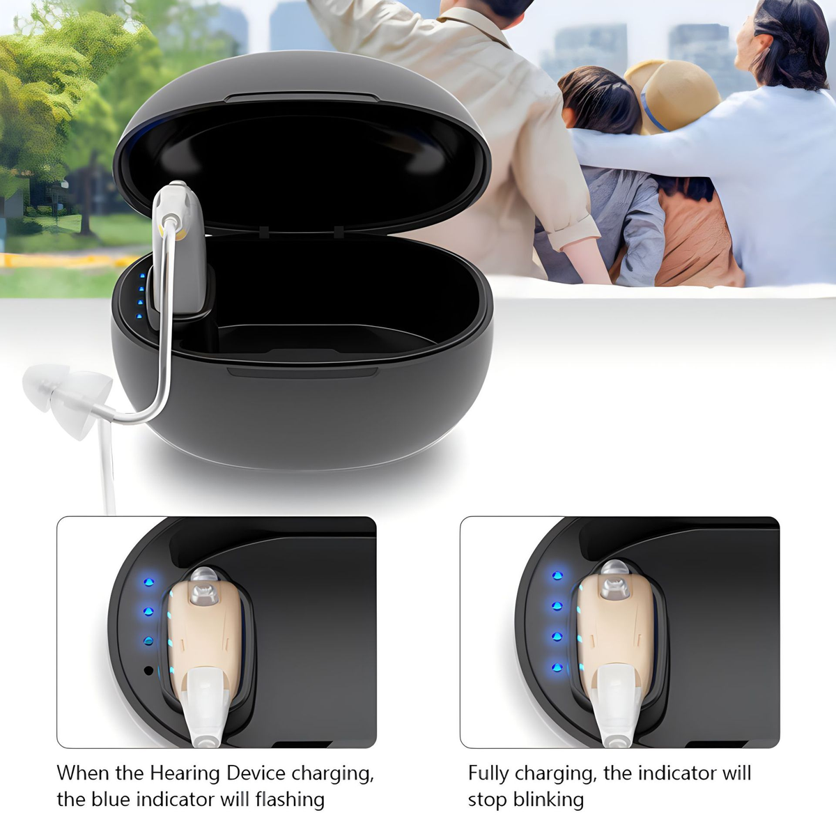 Rechargeable Hearing Aids with Bluetooth Noise Reduction and Charging Case - Image 15