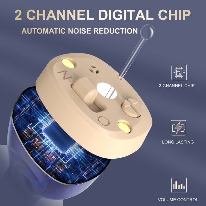 Rechargeable Hearing Aids with Bluetooth Noise Reduction and Charging Case - Image 8