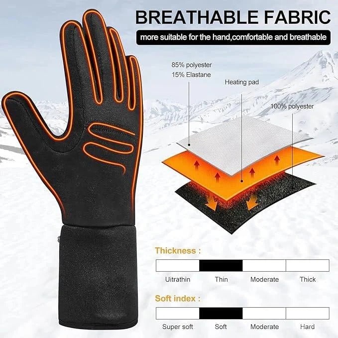 Rechargeable Heated Glove Liners with Battery Power and Thermal Hand Warmers - Image 2
