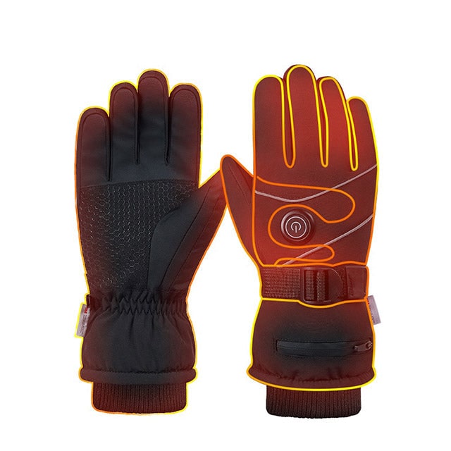 Rechargeable Heated Gloves for Skiing with Touchscreen Fingertips and Waterproof Insulated Design - Image 1
