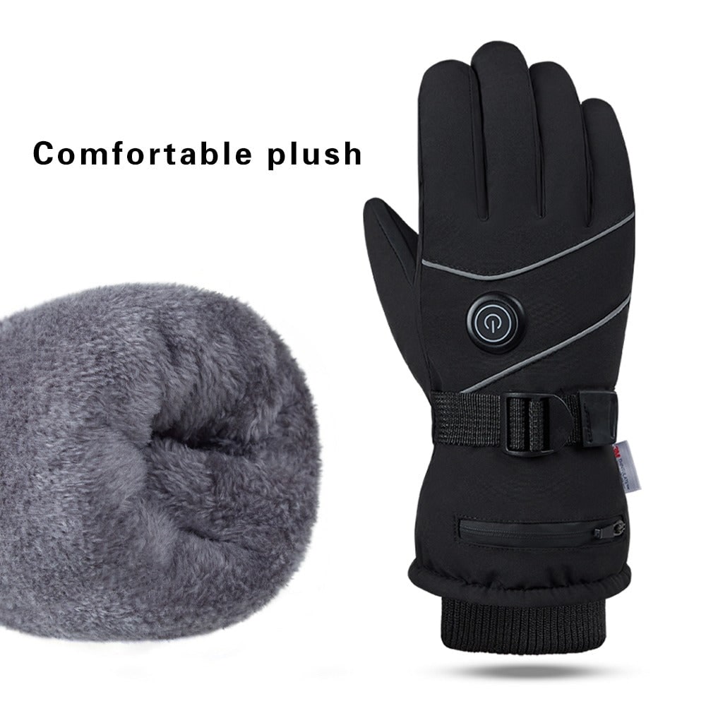 Rechargeable Heated Gloves for Skiing with Touchscreen Fingertips and Waterproof Insulated Design - Image 6