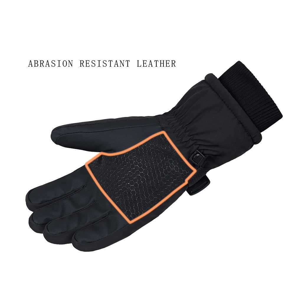 Rechargeable Heated Gloves for Skiing with Touchscreen Fingertips and Waterproof Insulated Design - Image 7