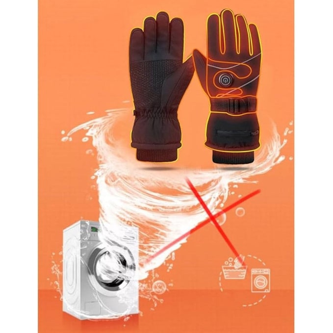 Rechargeable Heated Gloves for Skiing with Touchscreen Fingertips and Waterproof Insulated Design - Image 9