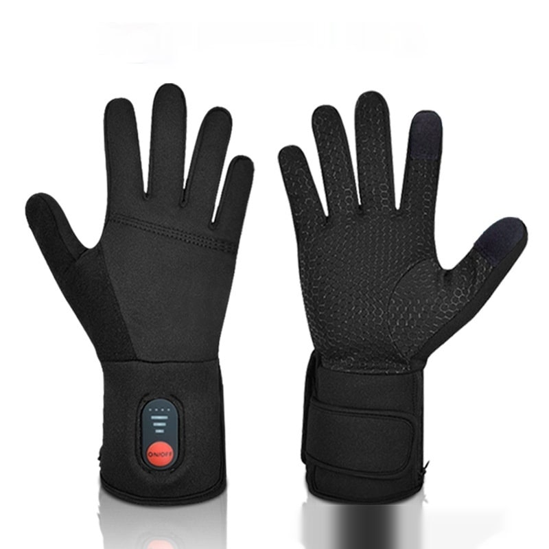 Rechargeable Heated Gloves Mittens with Touchscreen Fingertips and Adjustable Wrist Strap - Image 2