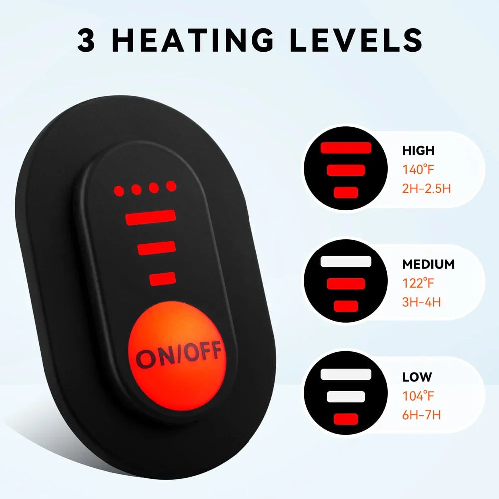 Rechargeable Heated Gloves Winter Skiing Touchscreen Non Slip Reflective Stripe - Image 6