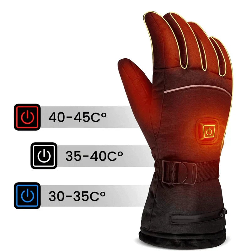 Rechargeable Heated Gloves with Adjustable Heat Settings and Waterproof Thermal Protection - Image 3