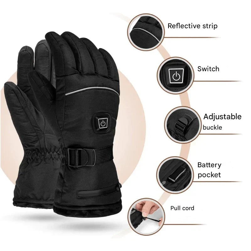 Rechargeable Heated Gloves with Adjustable Heat Settings and Waterproof Thermal Protection - Image 7