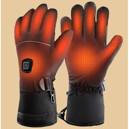 Rechargeable Heated Gloves with Waterproof Battery Pocket and Touchscreen Fingertips - Image 1