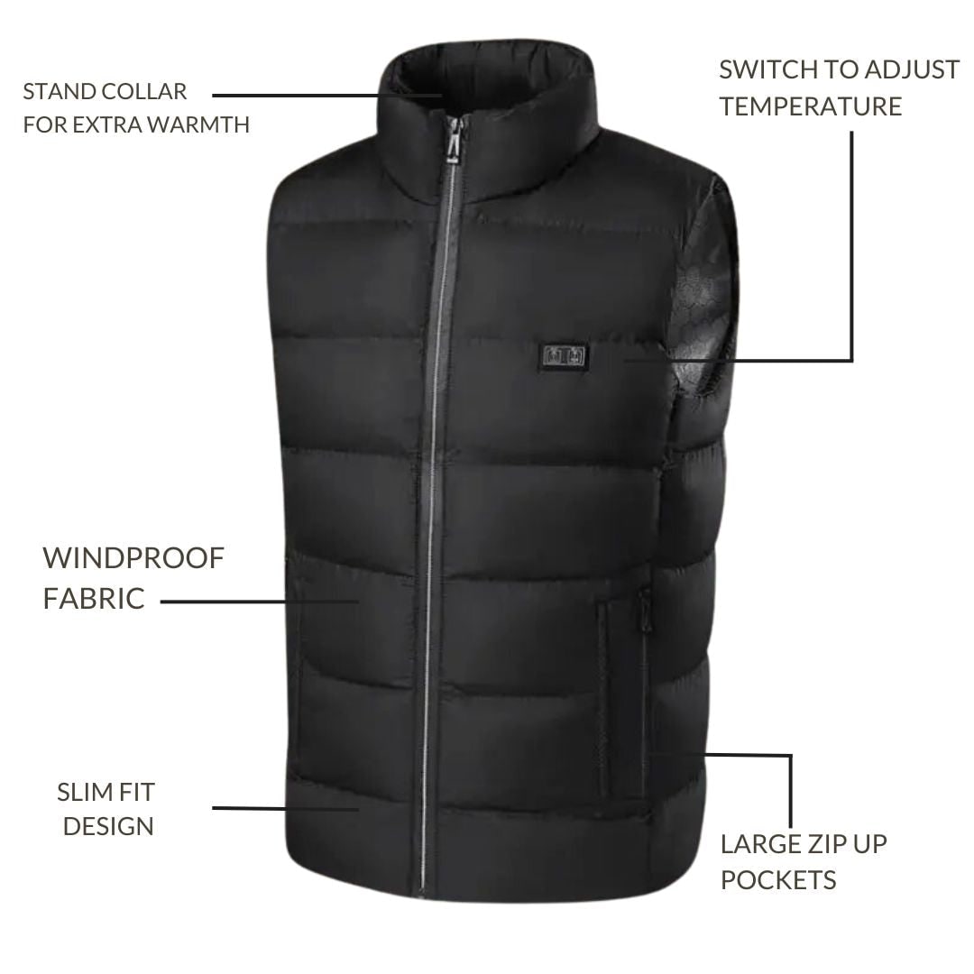 Rechargeable Heated Vest with Battery Pack and Adjustable Temperature Control - Image 4