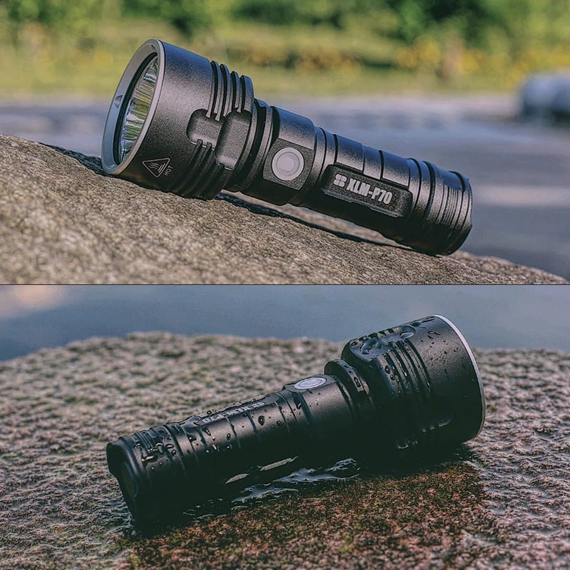 Rechargeable LED Flashlight with 100 000 Lumen High Output Usb-C Charging and Tactical Aluminum Body - Image 10