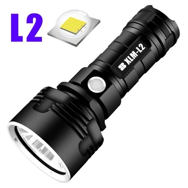 Rechargeable LED Flashlight with 100 000 Lumen High Output Usb-C Charging and Tactical Aluminum Body - Image 9