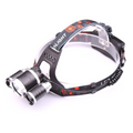 Rechargeable LED Headlamp with Adjustable Straps Zoomable Focus and Rear Battery Pack - Image 1