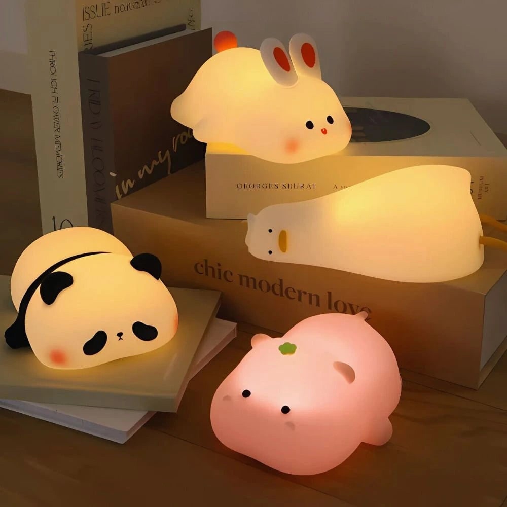 Rechargeable Night Light Silicone Soft Portable Animal LED Dimmable - Image 22