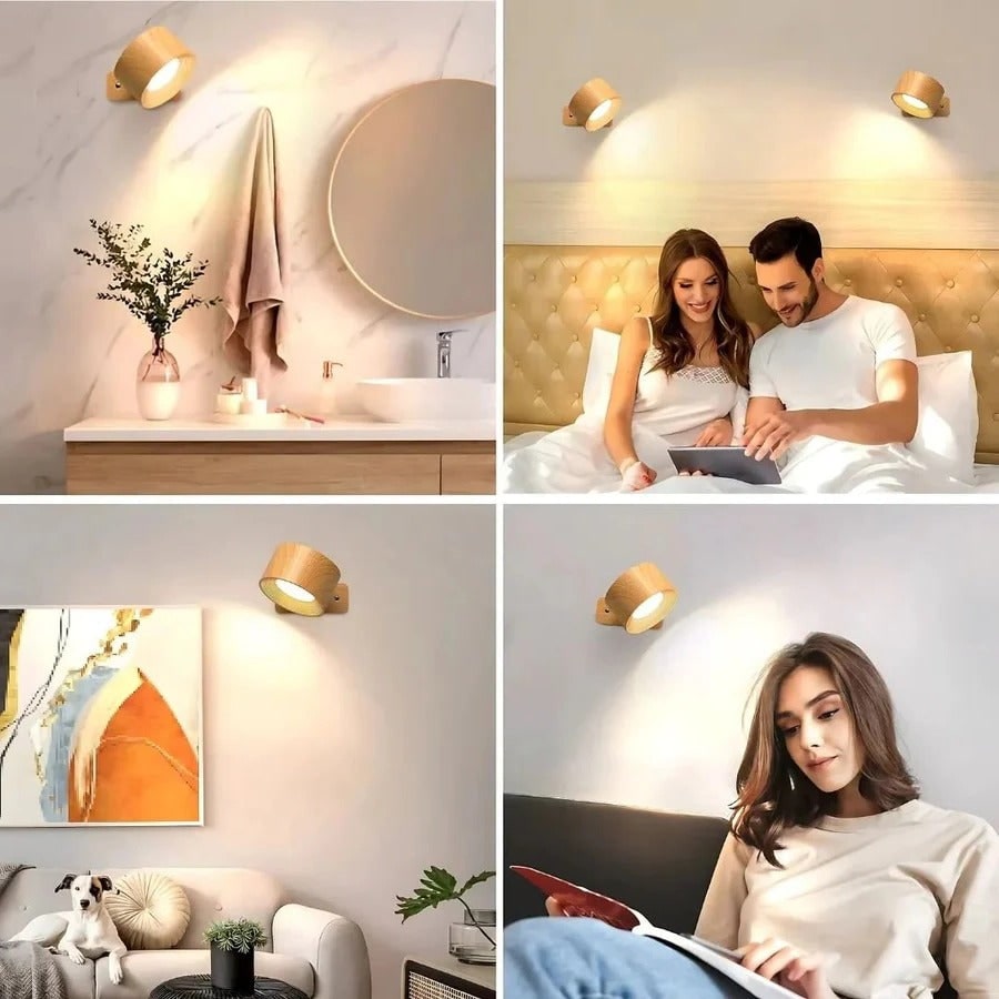 Rechargeable Wall Sconce with Modern Lighting Battery Powered Magnetic Mount and 360° Rotation - Image 15
