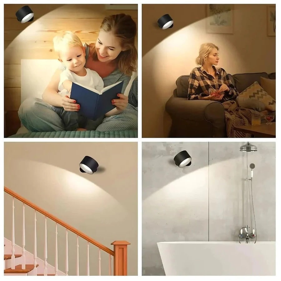 Rechargeable Wall Sconce with Modern Lighting Battery Powered Magnetic Mount and 360° Rotation - Image 16