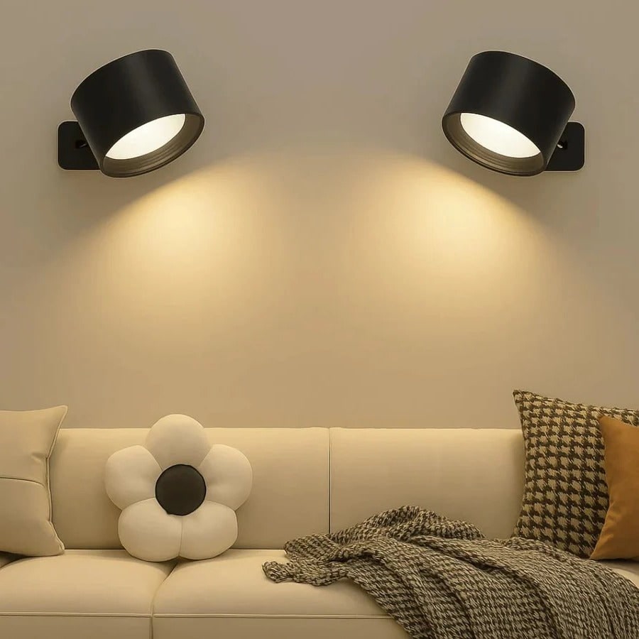 Rechargeable Wall Sconce with Modern Lighting Battery Powered Magnetic Mount and 360° Rotation - Image 2