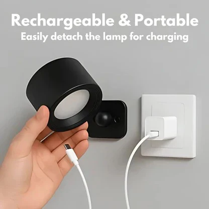 Rechargeable Wall Sconce with Modern Lighting Battery Powered Magnetic Mount and 360° Rotation - Image 7