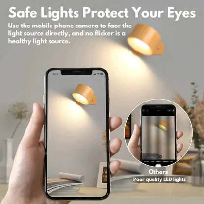 Rechargeable Wall Sconce with Modern Lighting Battery Powered Magnetic Mount and 360° Rotation - Image 9