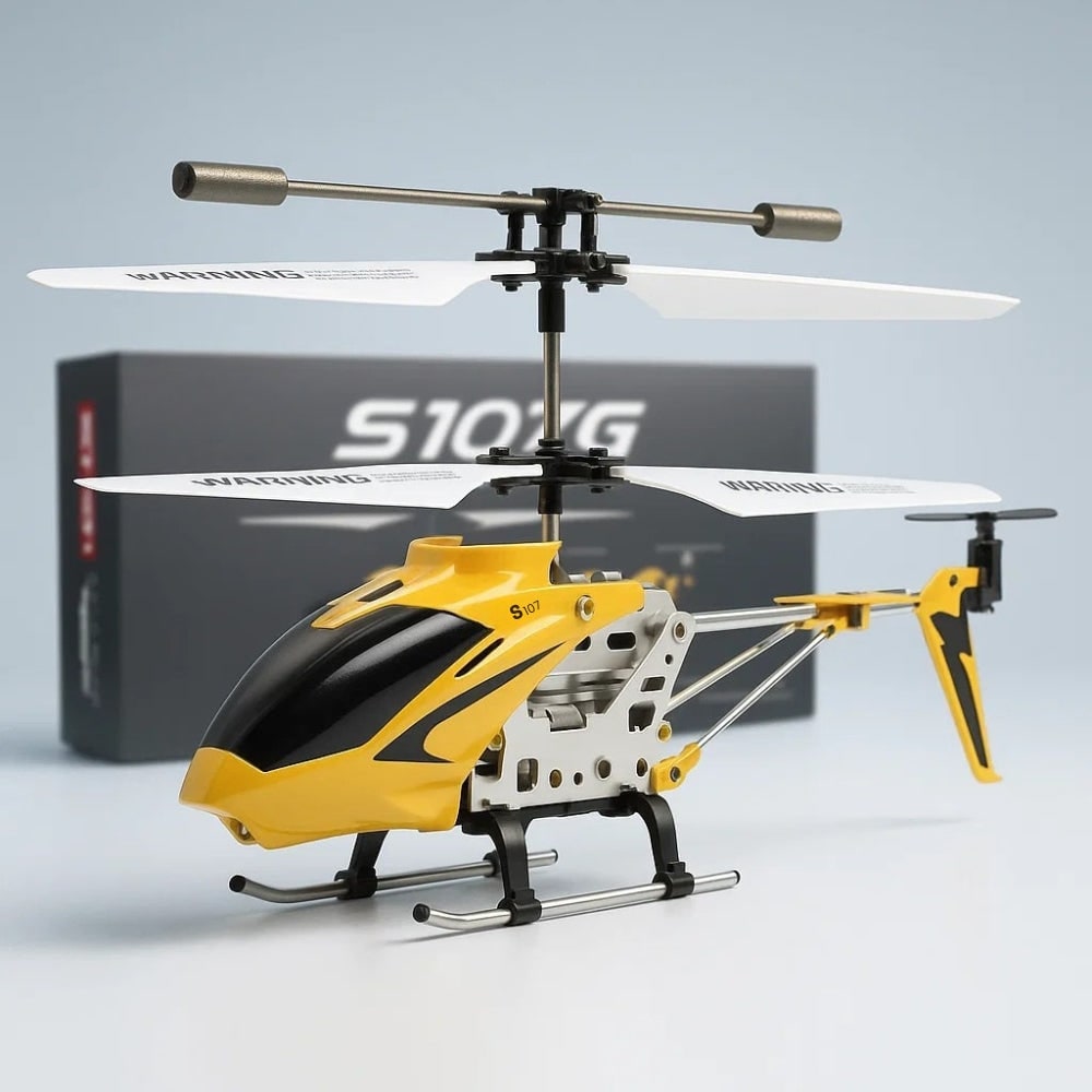Remote Control Helicopter with Metal Frame Dual Rotors and Crash-Resistant Design for Indoor Flight - Image 1