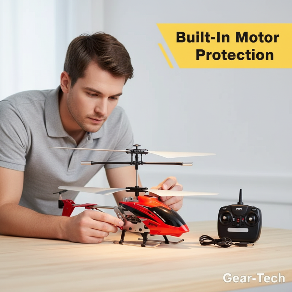 Remote Control Helicopter with Metal Frame Dual Rotors and Crash-Resistant Design for Indoor Flight - Image 14