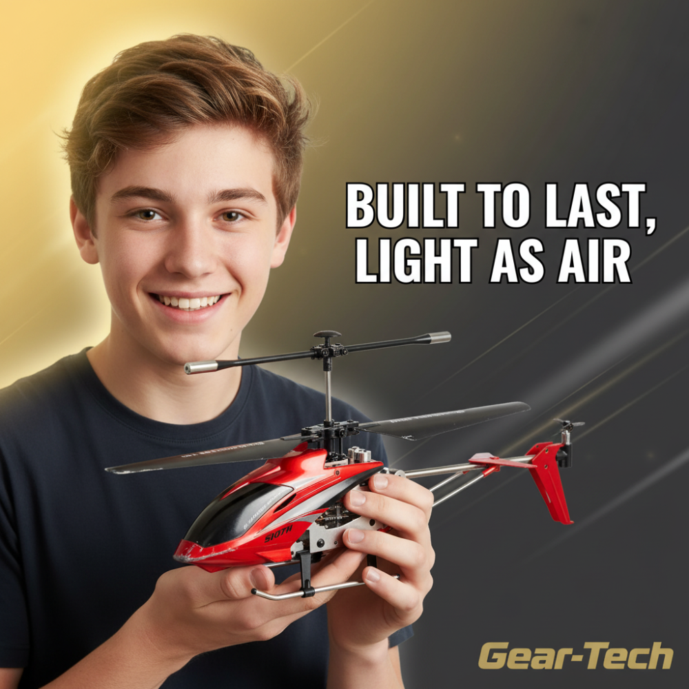 Remote Control Helicopter with Metal Frame Dual Rotors and Crash-Resistant Design for Indoor Flight - Image 15