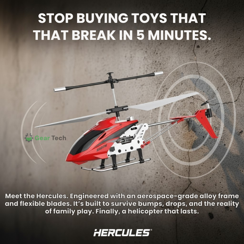 Remote Control Helicopter with Metal Frame Dual Rotors and Crash-Resistant Design for Indoor Flight - Image 2