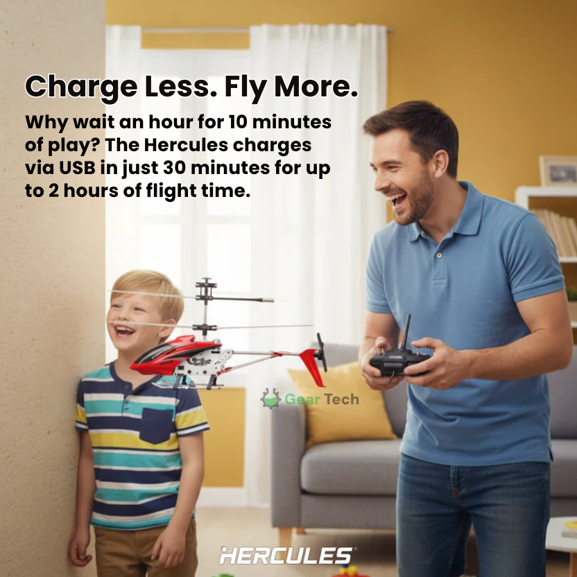 Remote Control Helicopter with Metal Frame Dual Rotors and Crash-Resistant Design for Indoor Flight - Image 5